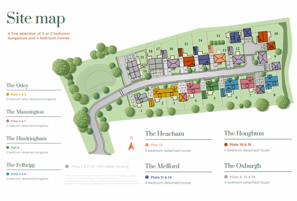 Manor View, Halesworth Site Map