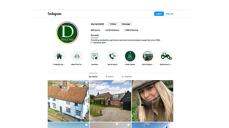 Estate agents on social media in Suffolk