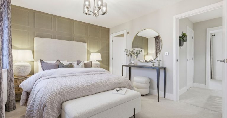 Principle bedroom in a new build home